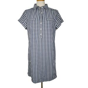 Vineyard Vines Women's 16 Shirt S/S Dress Gingham Cotton Preppy Summer Casual